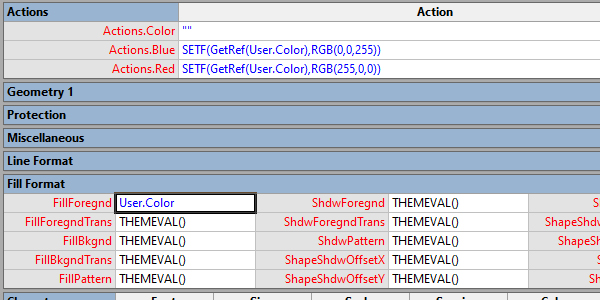 User-cell reference in the ShapeSheet